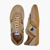 camel brown sneakers for men by calza