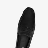 mens black leather loafers by calza