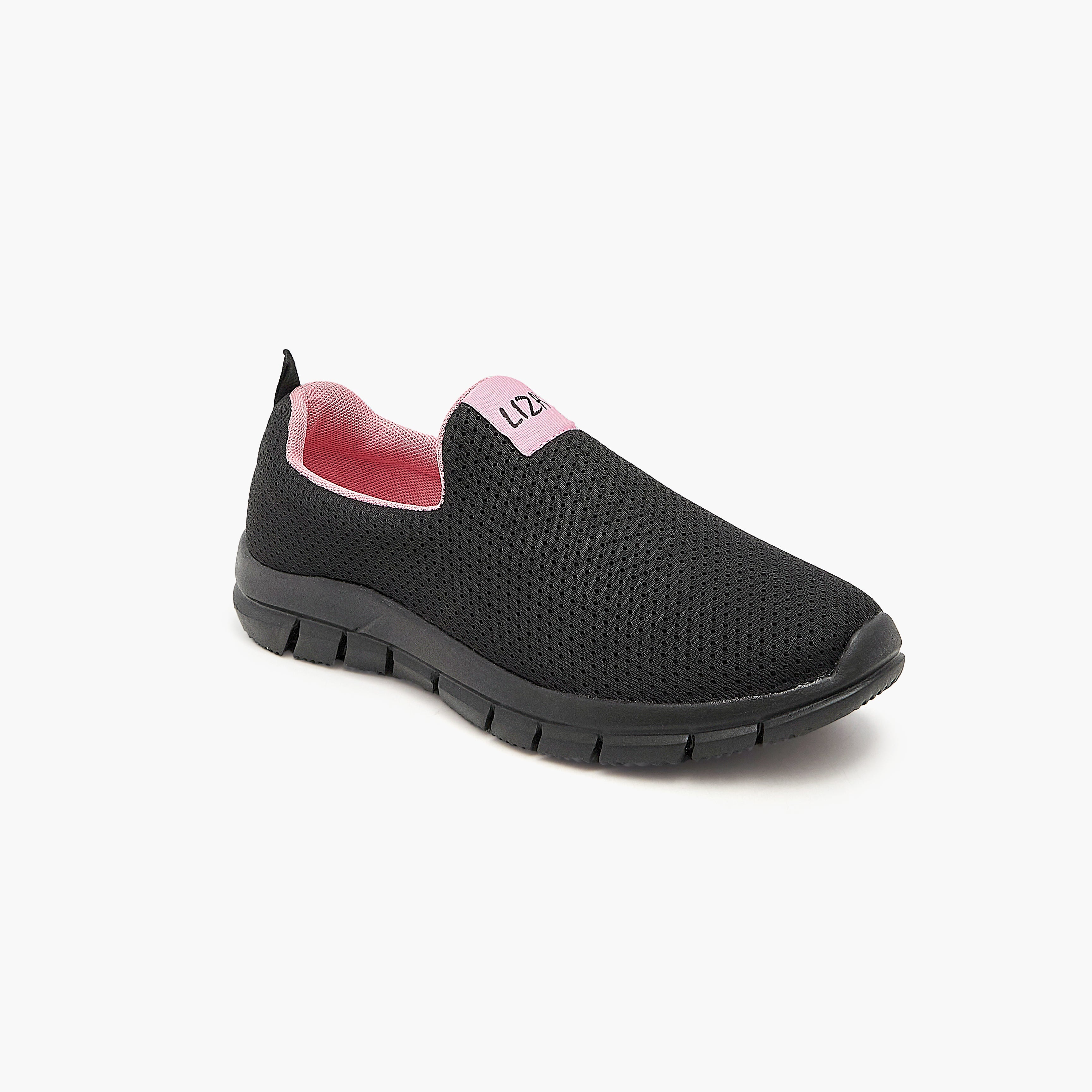 Buy BLACK Women's Mesh Slip-On Shoes – Calza.com.pk